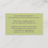 Purple, Green, and White Damask Enclosure Card (Back)