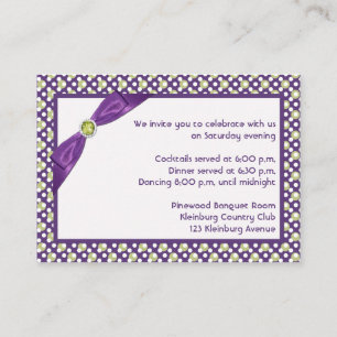 Purple, Green, and White Polka Dot Enclosure Card