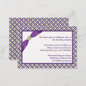 Purple, Green, and White Polka Dot Enclosure Card (Front/Back)