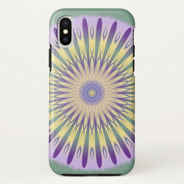 Purple Green and Yellow Mandala Design Case-Mate iPhone Case (Back)