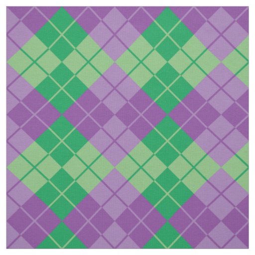 Purple-Green Argyle Fabric