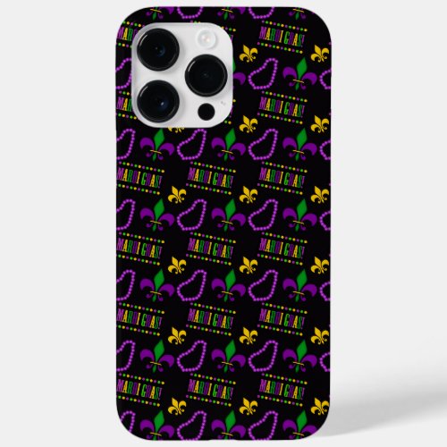 PURPLE GREEN BLACK YELLOW MARDI GRAS BEADS Case_Mate iPhone 14 PRO MAX CASE