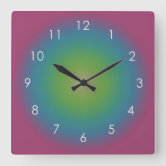 Sage Green Gradient Aura Round Clock