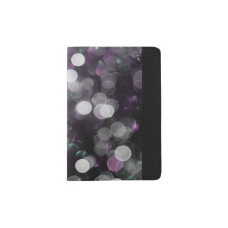 Purple & Green Bokeh Background Passport Holder