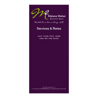 Purple Green Bold Initial Business Services Card