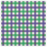 Purple &amp; Green Bright Gingham Plaid/ Tartan Fabric