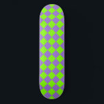 Purple Green Checker Diamond Pattern Skateboard<br><div class="desc">Purple Green Checker Diamond Pattern skateboard</div>