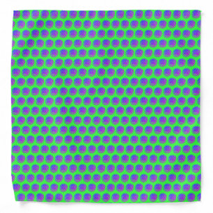 Purple Green Chinese Character Pattern  Bandana