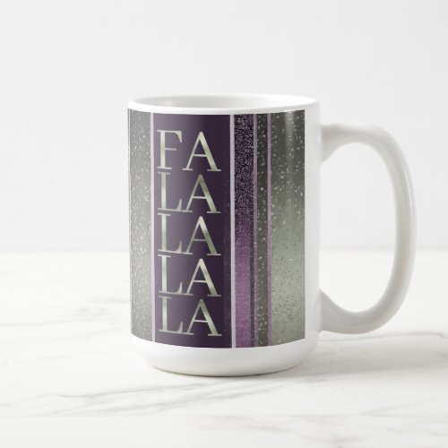 Purple Green  Christmas Fa La La Pattern27 ID1009 Coffee Mug