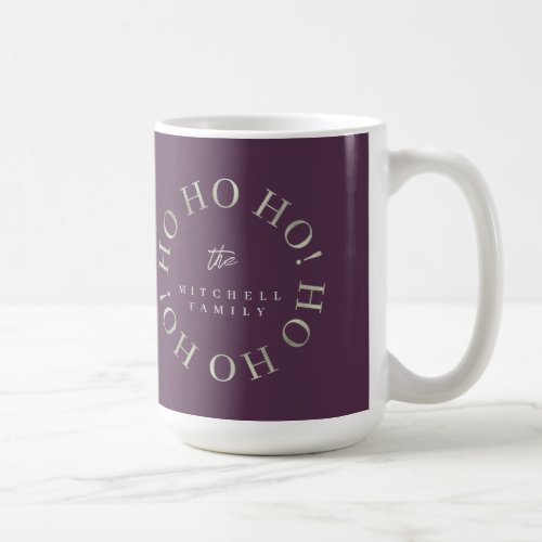 Purple Green Christmas Ho Ho Ho ID1009 Coffee Mug