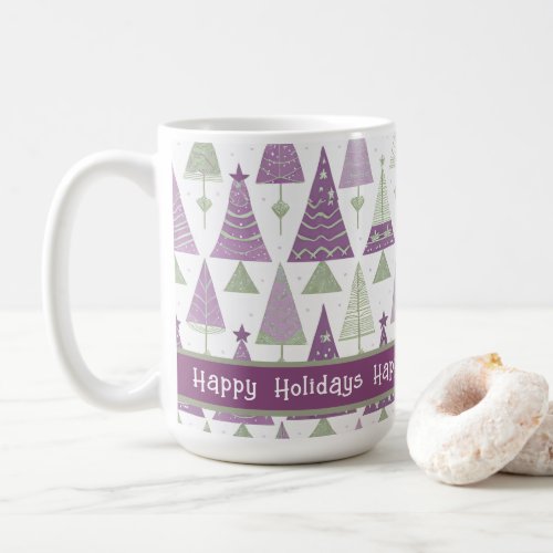 Purple Green Christmas Merry Pattern25 ID1009 Coffee Mug