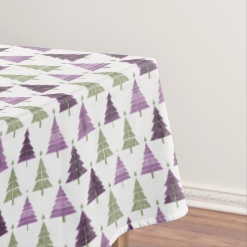 Purple Green Christmas Pattern25 ID1009 Tablecloth