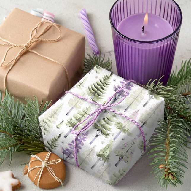 Purple Green Christmas Pattern#26 ID1009 Wrapping Paper (Creator Uploaded)