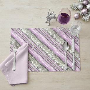 Purple Green Christmas Pattern#28 ID1009 Placemat