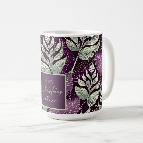 Purple Green Christmas Pattern29 ID1009 Coffee Mug