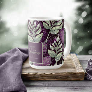Purple Green Christmas Pattern#29 ID1009 Coffee Mug