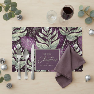 Purple Green Christmas Pattern#29 ID1009 Placemat
