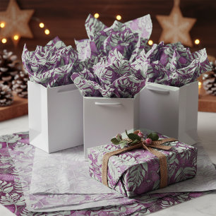 Purple Green Christmas Pattern#29 ID1009 Tissue Paper