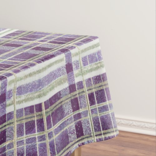 Purple Green Christmas Pattern2 ID1009 Tablecloth