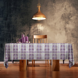 Purple Green Christmas Pattern#2 ID1009 Tablecloth