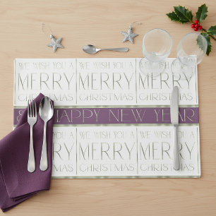 Purple Green Christmas Pattern#35 ID1009 Placemat