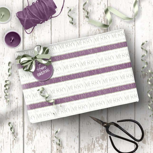 Purple Green Christmas Pattern#35 ID1009 Wrapping Paper (Creator Uploaded)