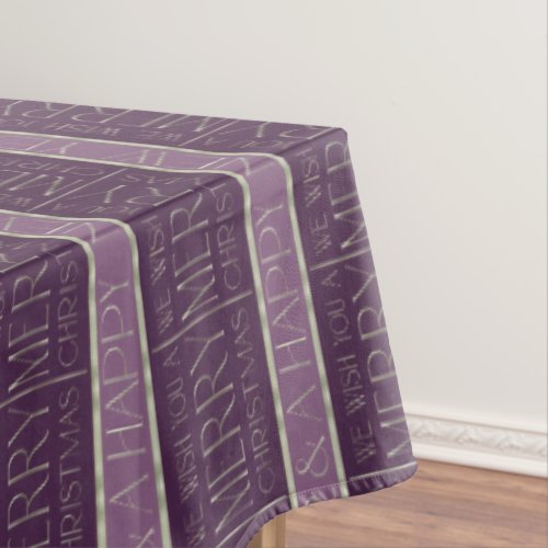 Purple Green Christmas Pattern35b ID1009 Tablecloth