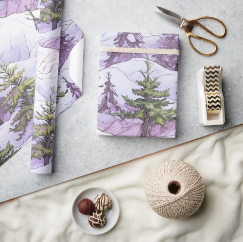 Purple Green Christmas Pattern4 ID1009 Wrapping Paper