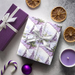Purple Green Christmas Pattern#4 ID1009 Wrapping Paper<br><div class="desc">If you are wondering what color combinations to pick for your Christmas decor and gift wrap supplies this year, I've created collections of coordinating patterns to make life just a bit easier. This modern watercolor design of fir trees and rolling hills covered in snow is shown here in a striking...</div>