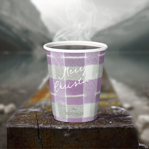 Purple Green Christmas Pattern7 ID1009 Paper Cups