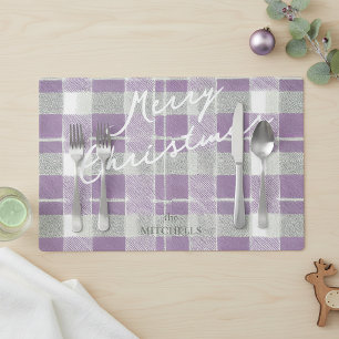 Purple Green Christmas Pattern#7 ID1009 Placemat