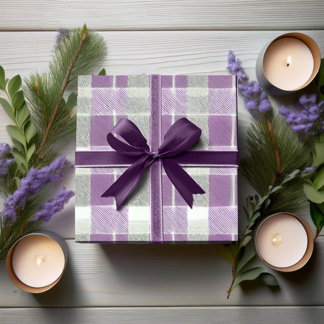 Purple Green Christmas Pattern#7 ID1009 Wrapping Paper (Creator Uploaded)