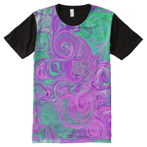 Purple green Design Men's Shirt©2016 All-Over Print Shirt | Zazzle