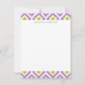 Purple Green Diamonds Ikat Pattern (Front)