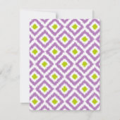 Purple Green Diamonds Ikat Pattern (Back)