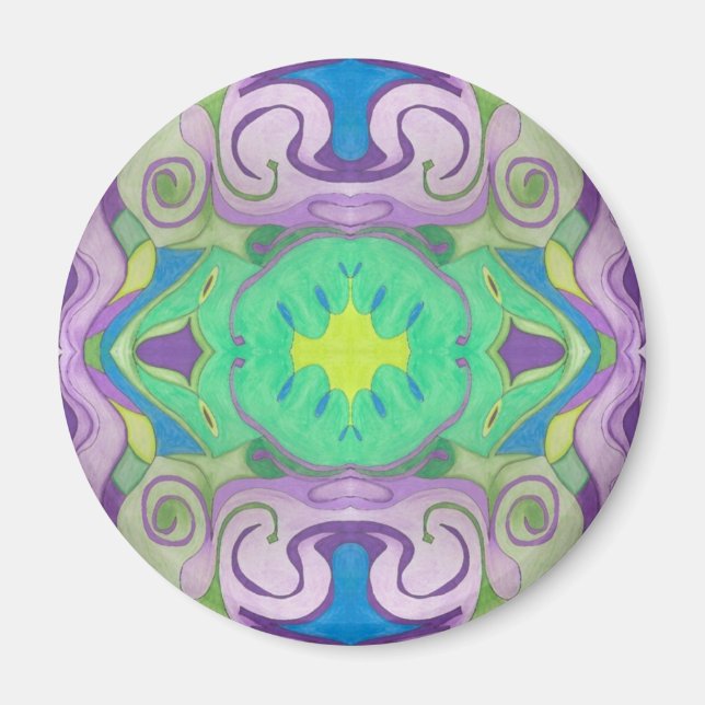 Purple Green Fantasy Magnet (Front)