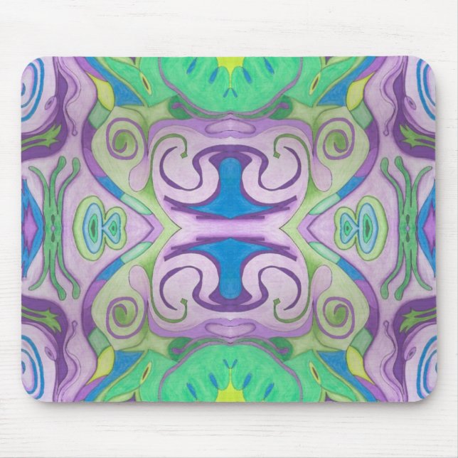 Purple Green Fantasy Mousepad (Front)