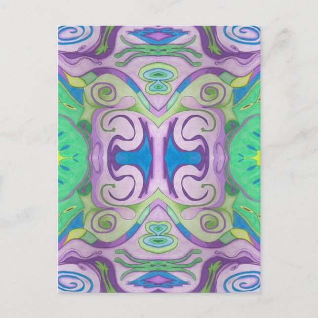 Purple Green Fantasy Postcard (Front)