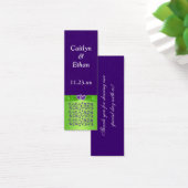 Purple, Green Floral and Joined Hearts Favor Tag 2 (Desk)