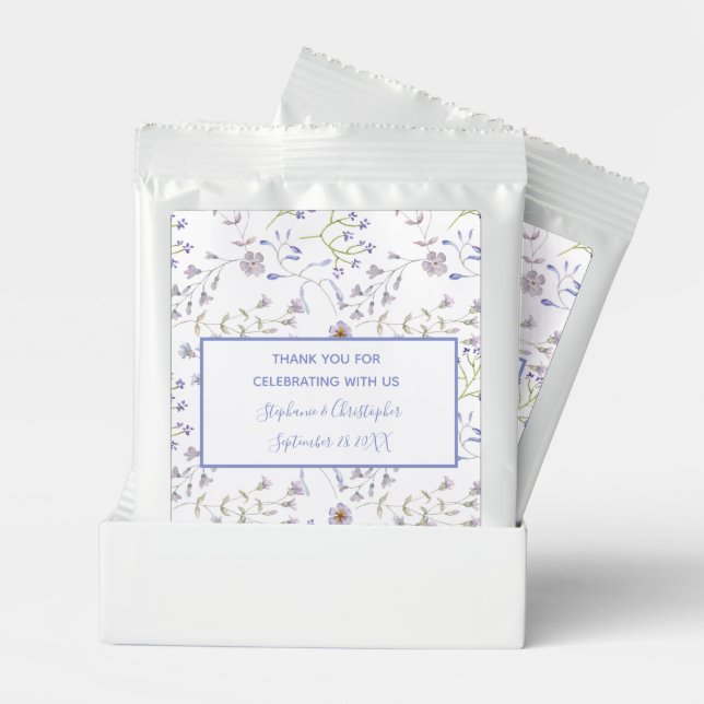 Purple Green Floral Drink Mix Wedding Favors (Pair)