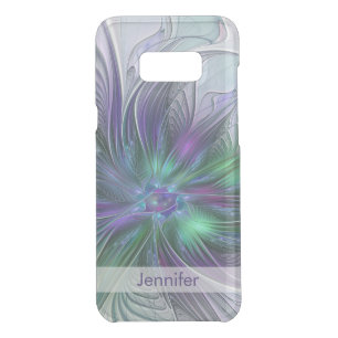 Purple Green Flower Abstract Fractal Art Name Uncommon Samsung Galaxy S8+ Case