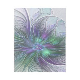Purple Green Flower Modern Abstract Art Fractal
