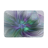 Purple Green Flower Modern Abstract Art Fractal