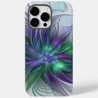 Purple Green Flower Modern Abstract Art Fractal