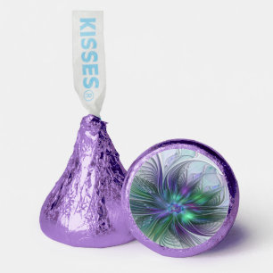 Purple Green Flower Modern Abstract Art Fractal Hershey®'s Kisses®