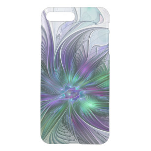 Purple Green Flower Modern Abstract Art Fractal iPhone 8 Plus/7 Plus Case