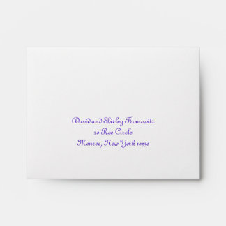 Purple Green Flower RSVP Envelope