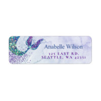 Purple Green Glitter mermaid Tail