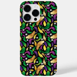 PURPLE GREEN GOLD MARDI GRAS FEATHERS Case-Mate iPhone 14 PRO MAX CASE