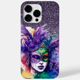 PURPLE GREEN GOLD MARDI GRAS WOMAN Case-Mate iPhone 14 PRO MAX CASE